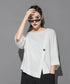 Asymmetric Button Boxy Top